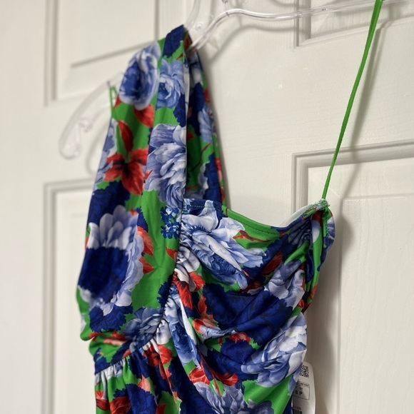 NWT ZARA Asymmetric Floral One-Shoulder Bodysuit S - Picture 8 of 16